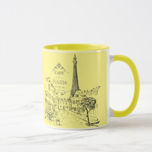 Cafe Paris Tweekleurige koffiemok Mok (Rechts)