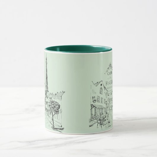 Cafe Paris Two-Tone Coffee Mok (Midden)