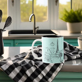 Cafe Paris Two-Tone Coffee Mok