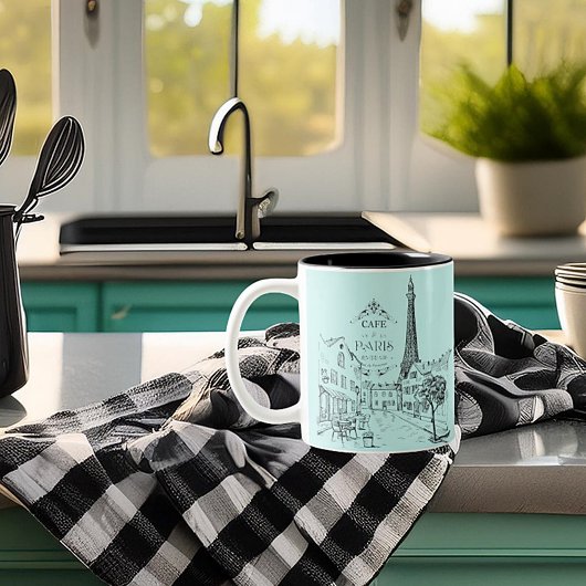 Cafe Paris Two-Tone Coffee Mok