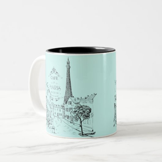 Cafe Paris Two-Tone Coffee Mok (Voorkant links)