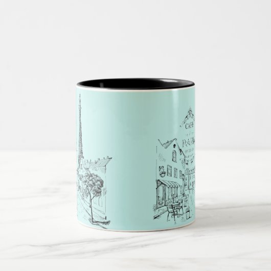 Cafe Paris Two-Tone Coffee Mok (Center)