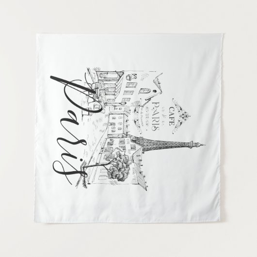 Cafe Paris Wandkleed (Voorkant (horizontaal))