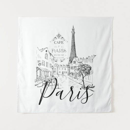 Cafe Paris Wandkleed (Voorkant)