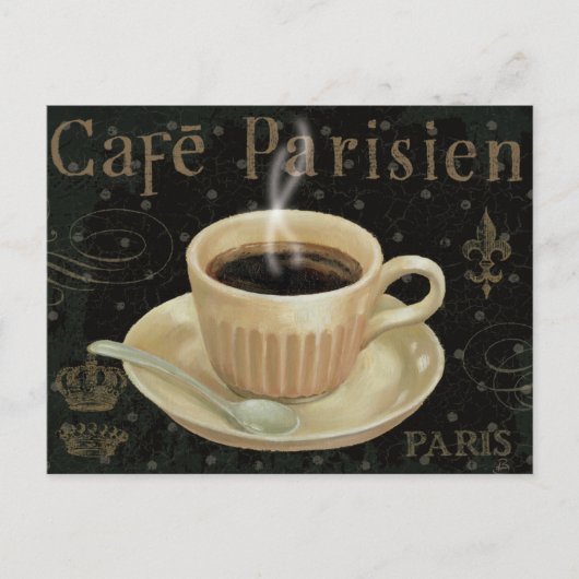Cafe Parisien Briefkaart (Voorkant)