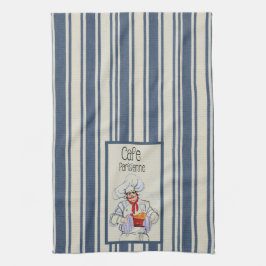 Cafe Parisienne Dikke Franse Chef Vintage Frans Theedoek