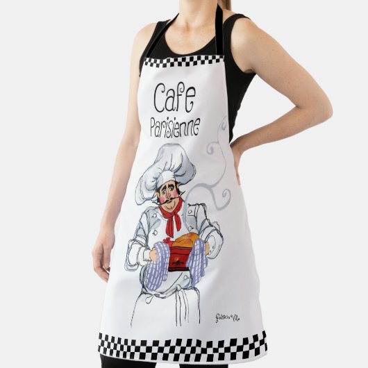 Cafe Parisienne Fat French Chef Gourmet Schort (Insitu)