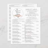 Café Patisserie Bakkerij Zakelijk Afhalen Menu (Voorkant / Achterkant)