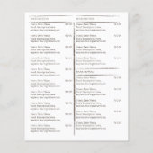 Café Patisserie Bakkerij Zakelijk Afhalen Menu (Achterkant)