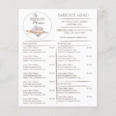 Café Patisserie Bakkerij Zakelijk Afhalen Menu (Voorkant)