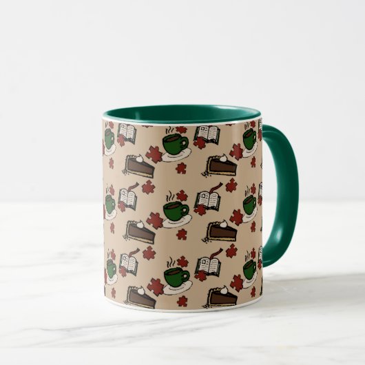 Cafe Pattern Mug Mok (Voorkant rechts)