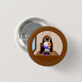 Cafe Penguin Ronde Button 3,2 Cm (Voorkant /achterkant)