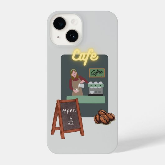 Cafe phone case iPhone hoesje (Achterkant)
