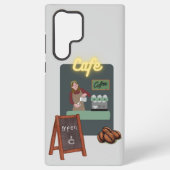 Cafe phone case samsung galaxy hoesje (Achterkant)