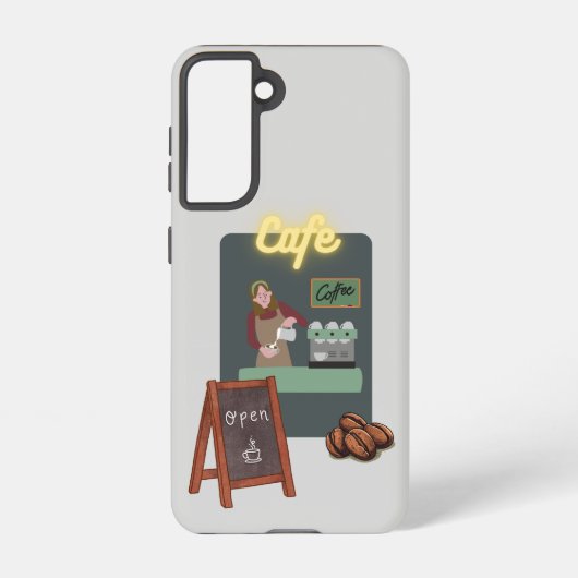 Cafe phone case samsung galaxy hoesje (Achterkant)