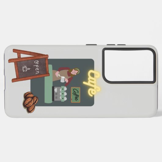 Cafe phone case samsung galaxy hoesje (Linkerkant)