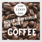 Café Promotie Quote Raamsticker (Vel)