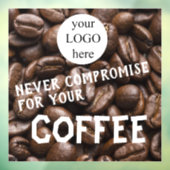 Café Promotie Quote Raamsticker (Vel 3)