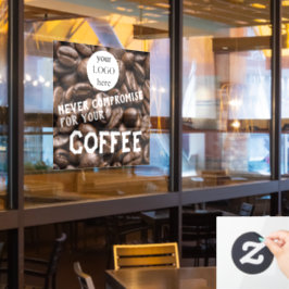 Café Promotie Quote Raamsticker