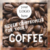Café Promotie Quote Raamsticker (Vel 2)