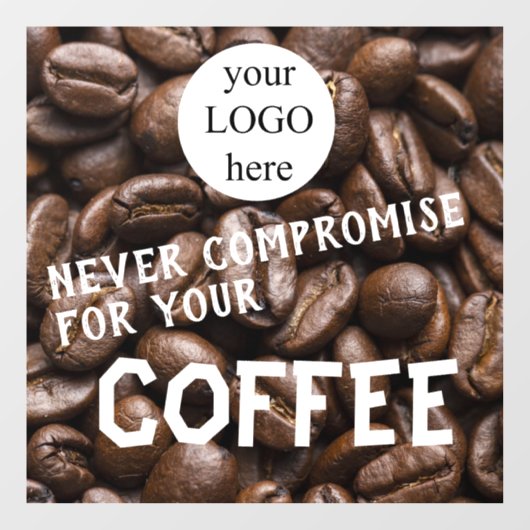 Cafe Promotional Quote Raamsticker (Vel)