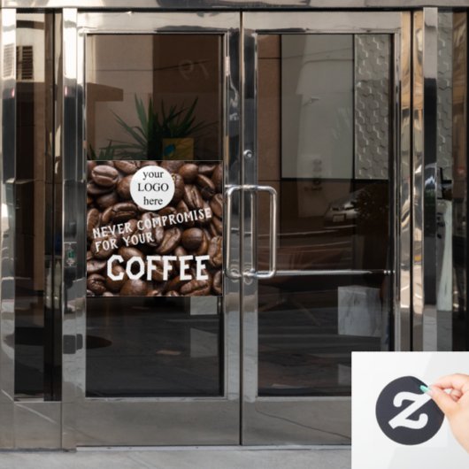 Cafe Promotional Quote Raamsticker (Kantoordeur)