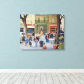 Cafe Provence Canvas Afdruk (Insitu (Houten vloer))