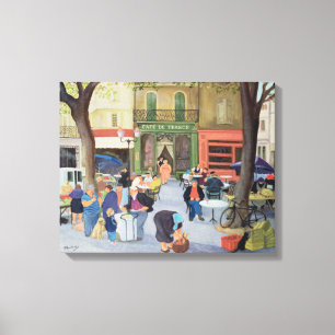 Cafe Provence Canvas Afdruk