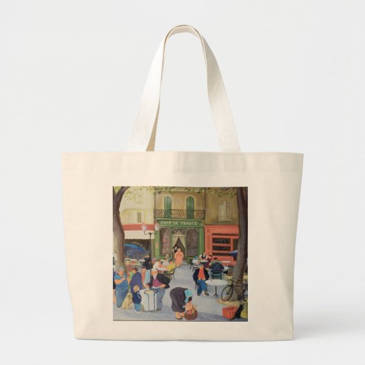 Cafe Provence Grote Tote Bag (Voorkant)