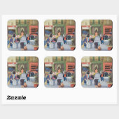 Cafe Provence Vierkante Sticker (Vel)