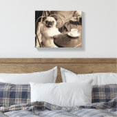 Cafe Pug Canvas Afdruk (Insitu (Slaapkamer))