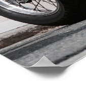 Cafe Racer Brat Motorcycle uit de jaren 70 Poster (Hoek)