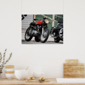 Cafe Racer Brat Motorcycle uit de jaren 70 Poster (Keuken)