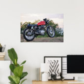  Cafe Racer Brat-motorfiets vanaf 70 en 2 Poster (Thuiskantoor)