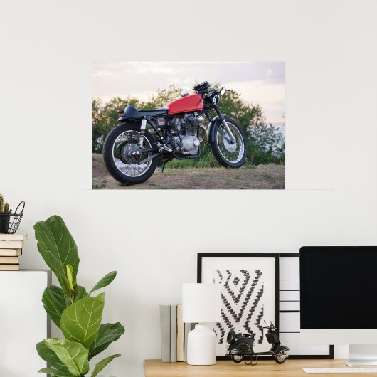  Cafe Racer Brat-motorfiets vanaf 70 en 2 Poster (Thuiskantoor)