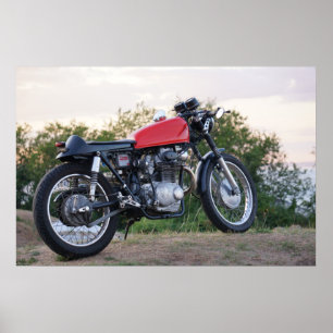  Cafe Racer Brat-motorfiets vanaf 70 en 2 Poster