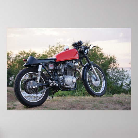  Cafe Racer Brat-motorfiets vanaf 70 en 2 Poster (Voorkant)