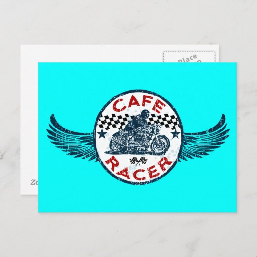 Cafe racer briefkaart (Voorkant / Achterkant)