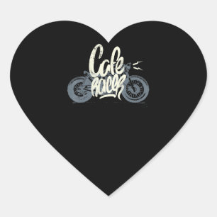 Cafe Racer Gift Voor Motorfiets Liefhebbers Hart Sticker
