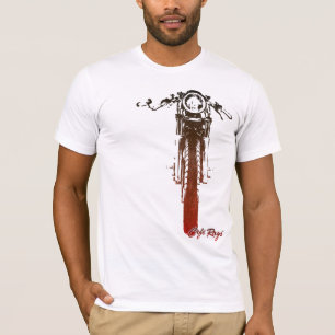 Cafe Racer Head-on Red  Styled-motorfiets T-shirt