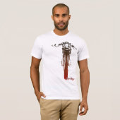 Cafe Racer Head-on Red  Styled-motorfiets T-shirt (Voorkant volledig)