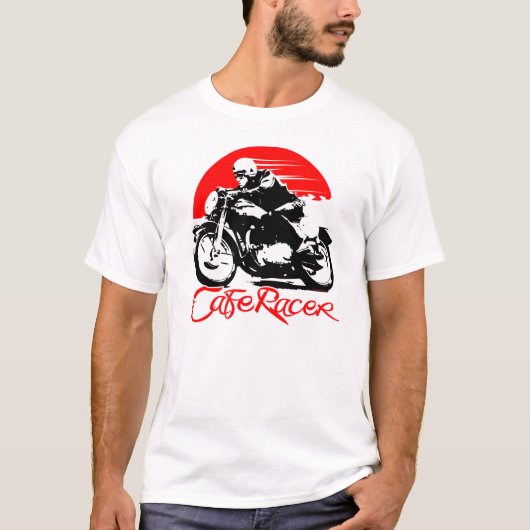 Cafe Racer Motorcycle Tshirt (Voorkant)