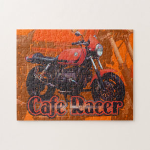 Cafe Racer-motorfiets Legpuzzel