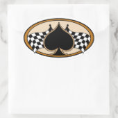 Cafe Racer / Motorfiets Ovale Sticker (Tas)