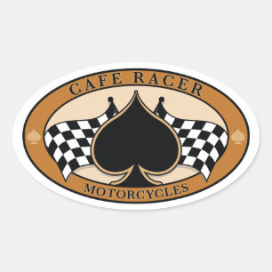 Cafe Racer / Motorfiets Ovale Sticker