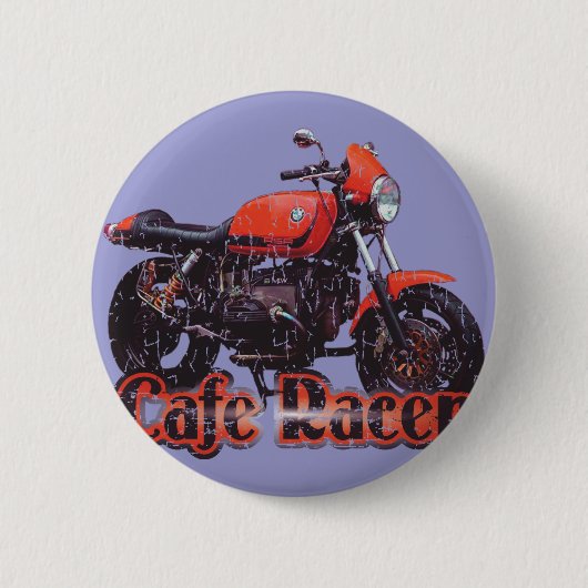 Cafe Racer-motorfiets Ronde Button 5,7 Cm (Voorkant)