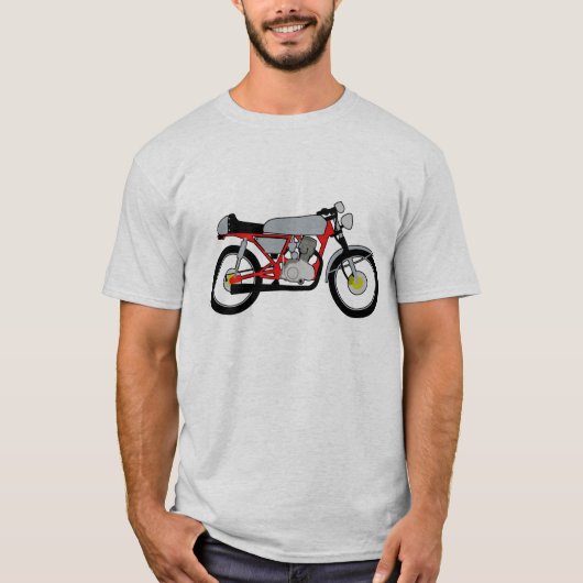 Cafe Racer-motorfiets T-shirt (Voorkant)
