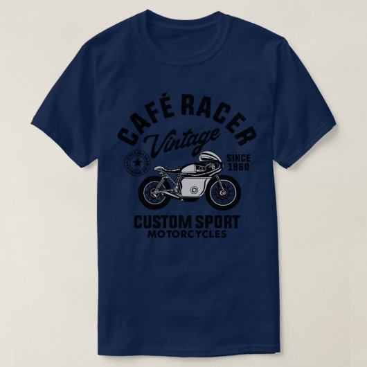 CAFE RACER MOTORFIETSEN T-SHIRT (Design voorkant)