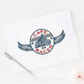 Cafe racer ovale sticker (Envelop)