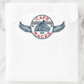 Cafe racer ovale sticker (Tas)